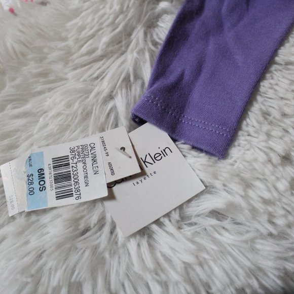 Calvin Klein Baby Girls Coverall Romper Bodysuit Signature CK Logo, 3-6M strechi - Picture 7 of 7